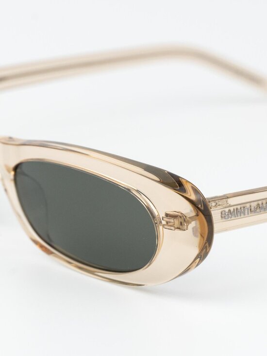 Saint Laurent Women Sunglasses Transparent Nude Grey Oval SL557 SHADE 004 main image 6